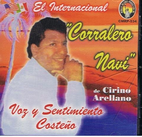 CIRINO ARELLANO - Corralero Navi-voz Y Sentimiento Costeno (CD)