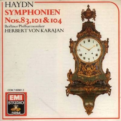 Haydn - Karajan conducts Haydn Symphonies 83, 101 &104 (EMI Studio DRM) (CD)