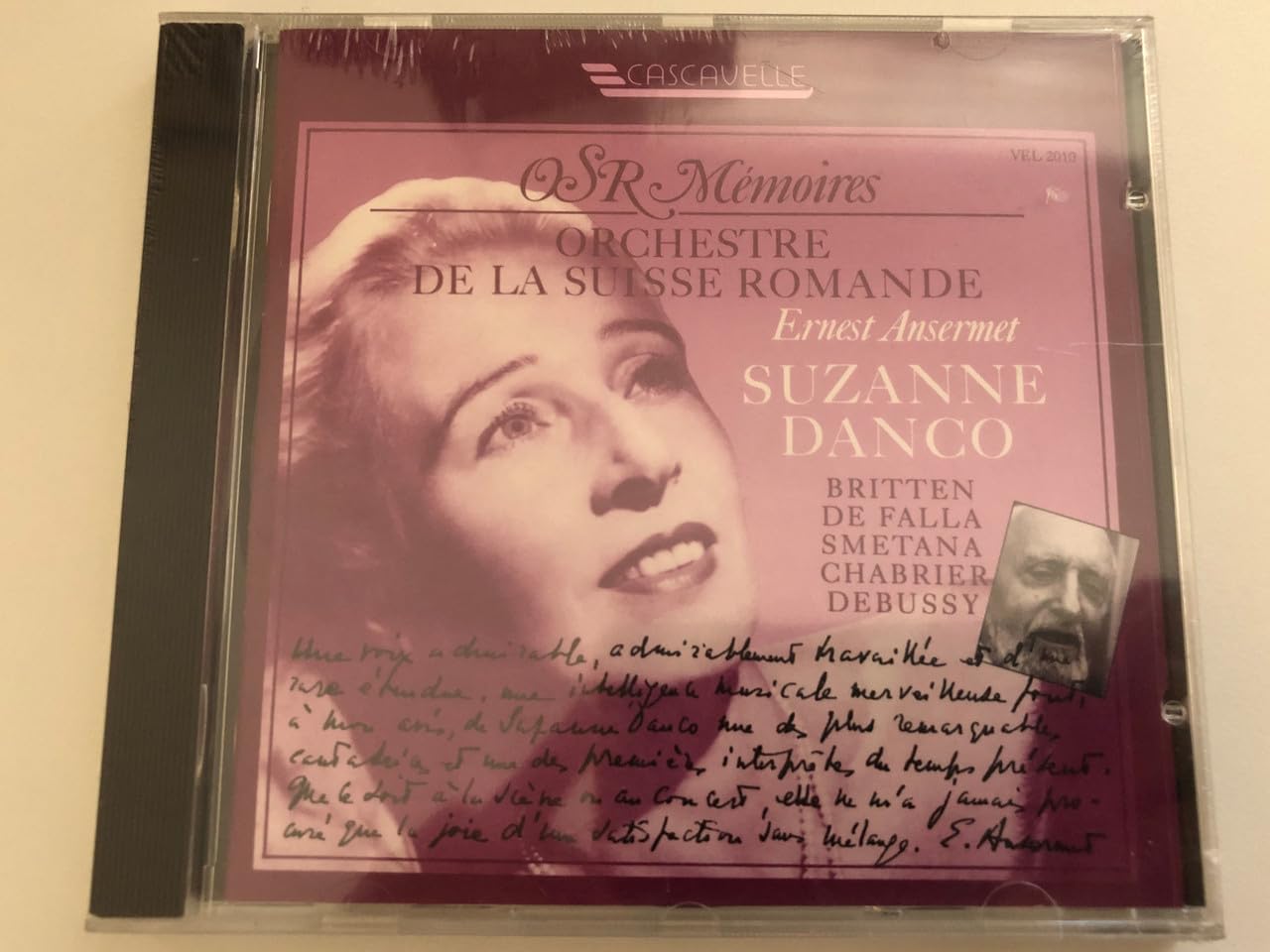 Suzanne Danco / Ernest Ansermet - Chabrier 'La Sulamite'- Lyric Scene (W.Female Chorus). Britten Les Illuminations. Falla 7 Ca (CD)