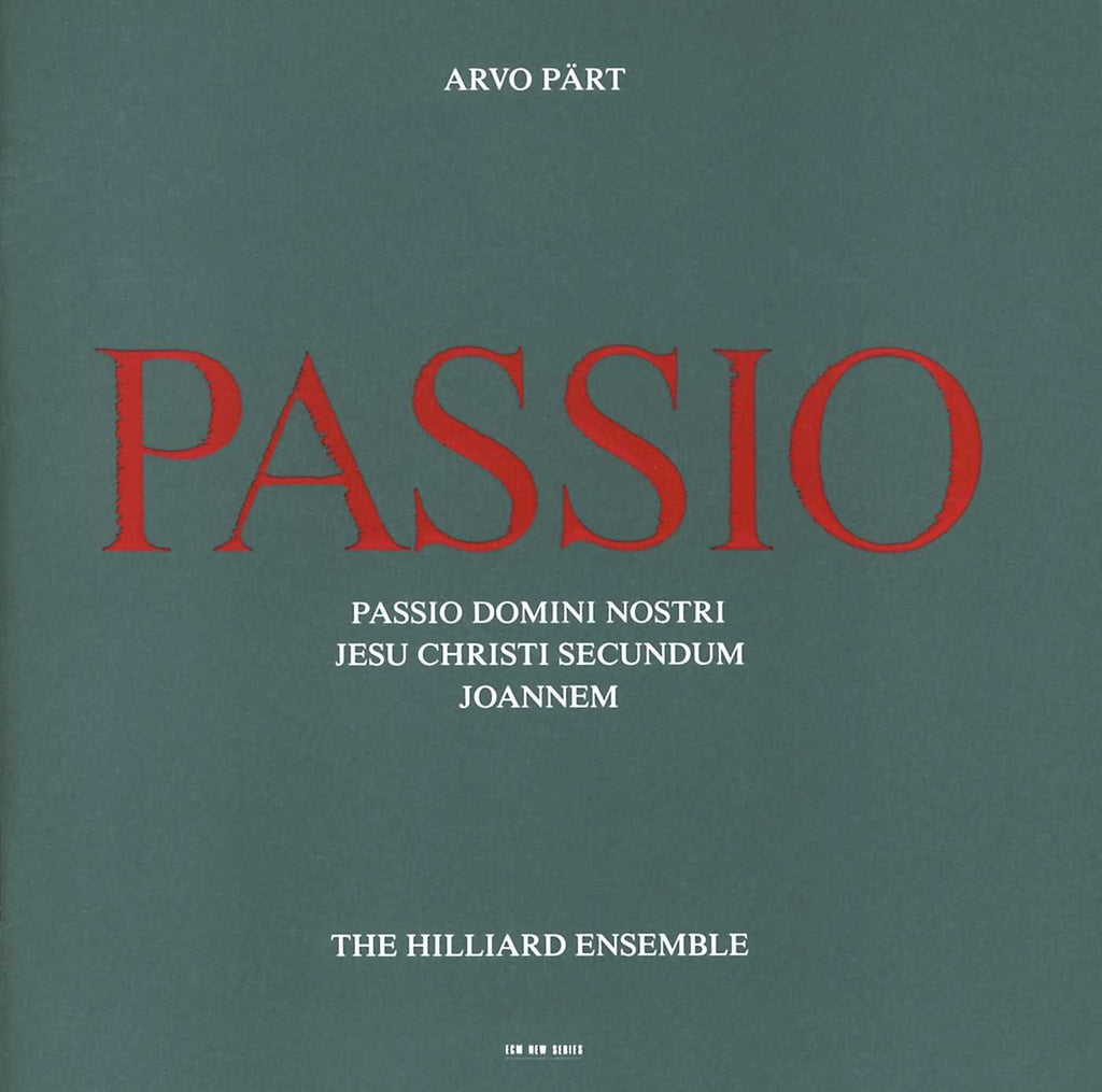 Part - Passio - Arvo Pärt (CD)