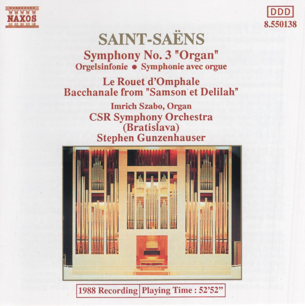 SAINT-SAENS - Symphony 3 "Organ" (CD)