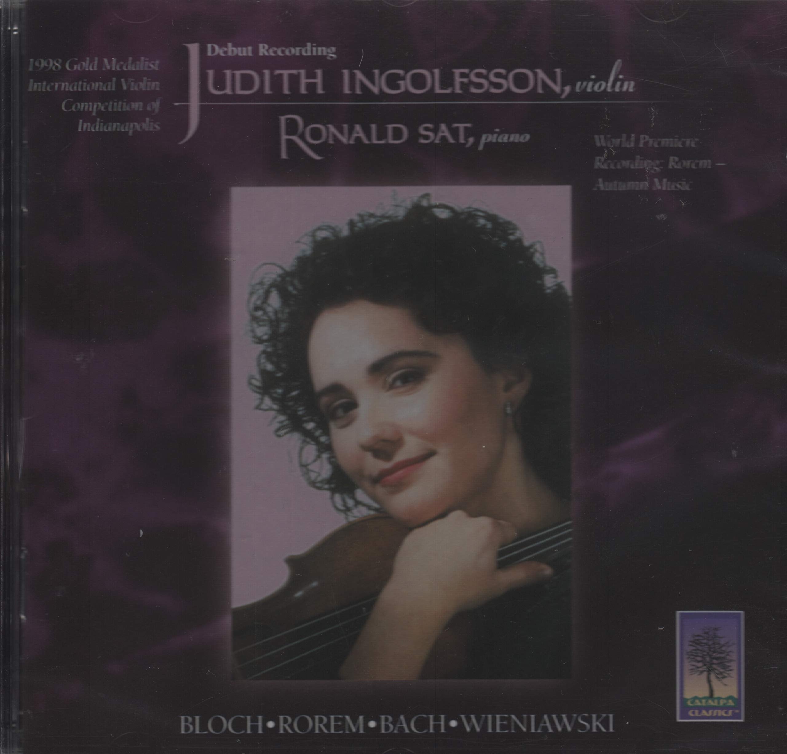 Judith Ingolfsson - Judith Ingolfsson Plays Bloch/Rorem/Bach/Wieniawski (CD)