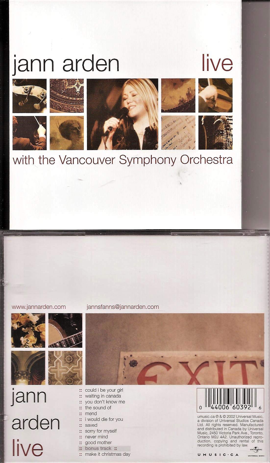 Arden - Live with Vancouver Symphony (CD)