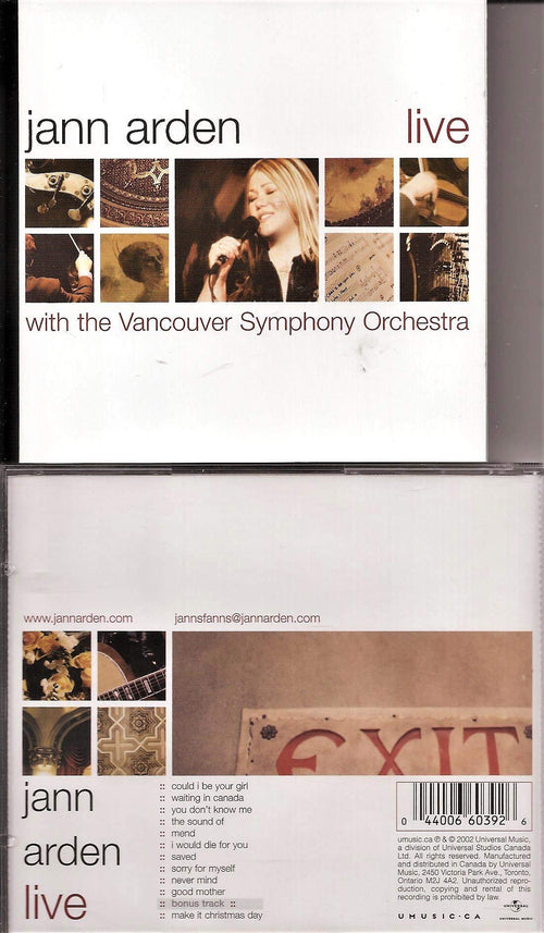 Arden - Live with Vancouver Symphony (CD)