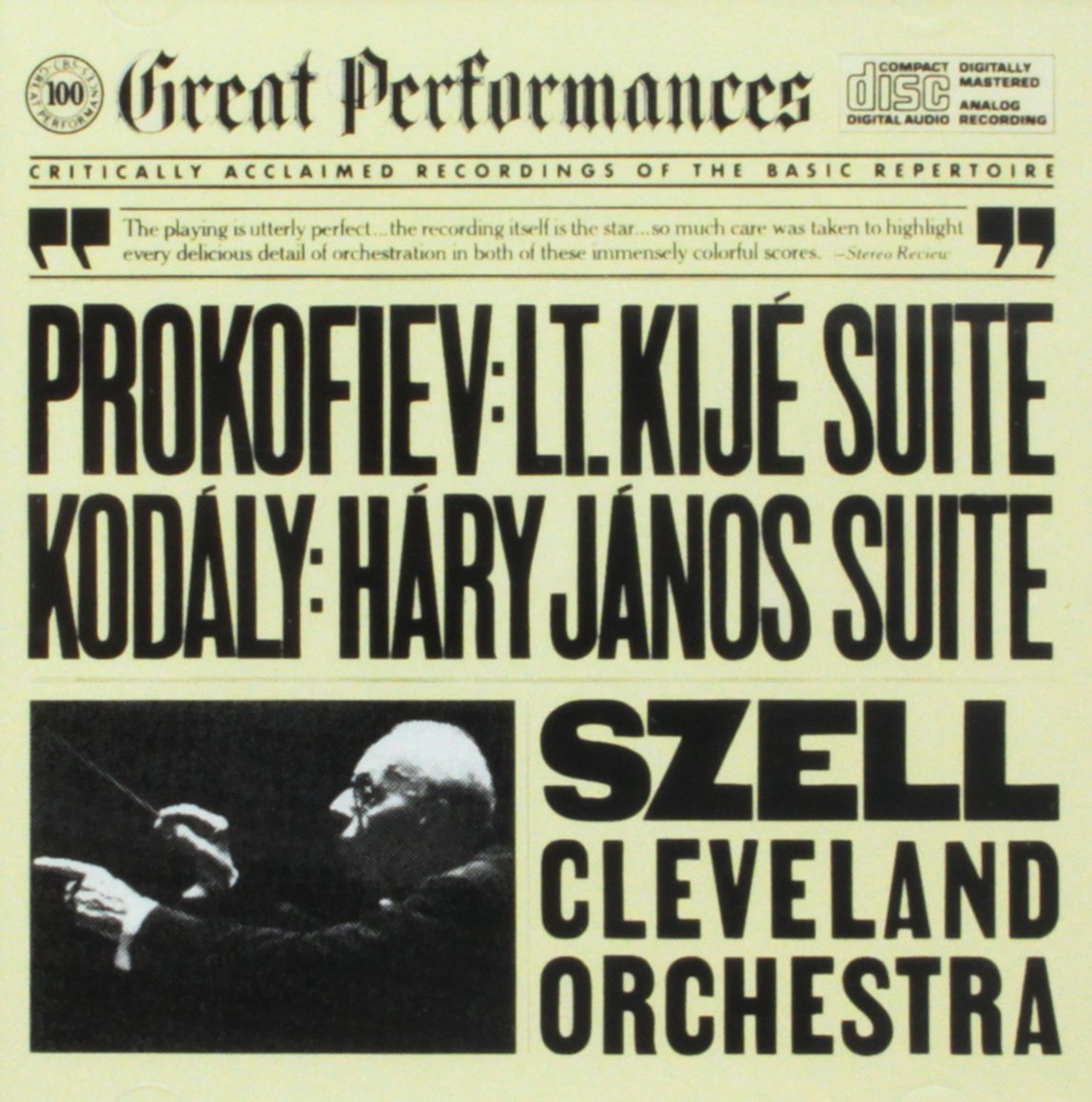 Prokofiev - Prokofiev: Lieutenant Kije Suite; Kodaly: Hary Janos Suite (Great Perfomances Series) (CD)