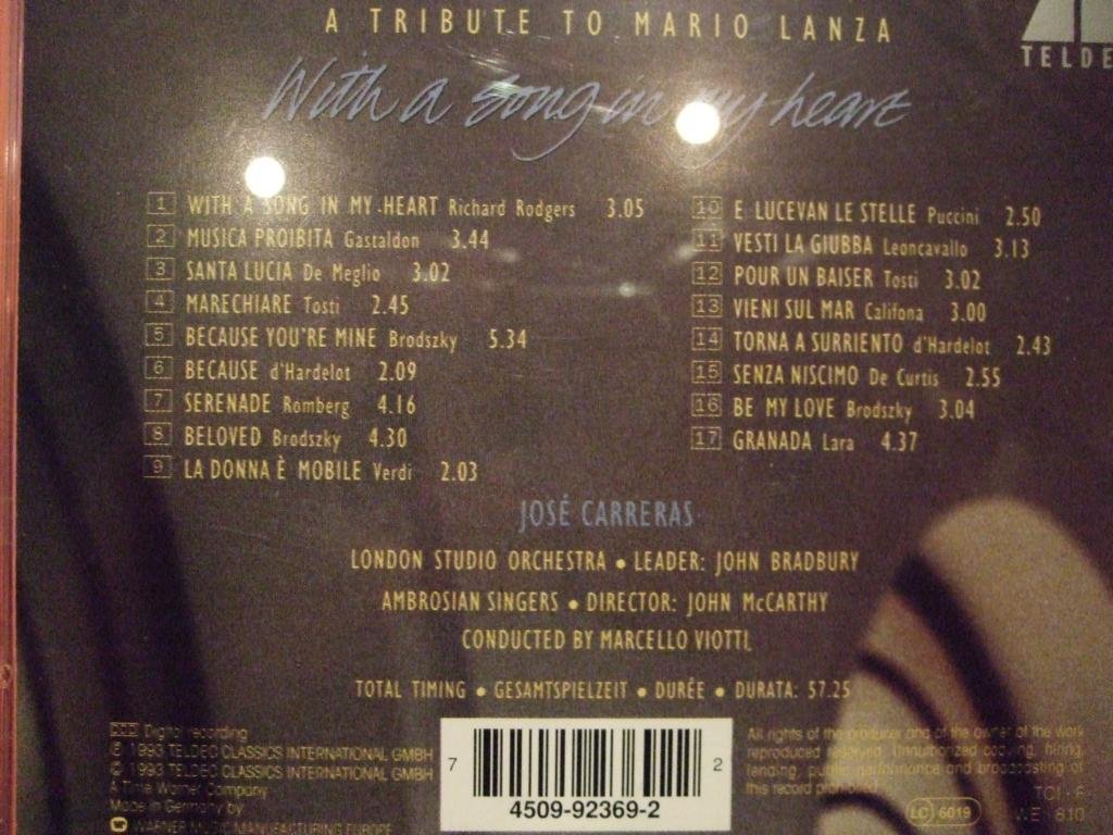 Jose Carreras - With a Song in My Heart-Tribut (CD)