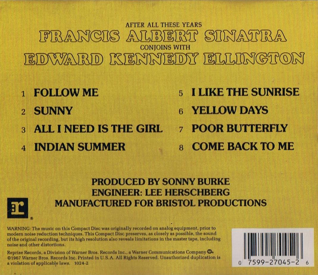 Frank Sinatra / Duke Ellington - Francis A. & Edward K. (CD)