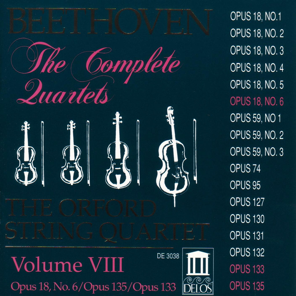 Ludwig van Beethoven / Orford String Quartet - Complete Quartets, Vol. 8 (CD)