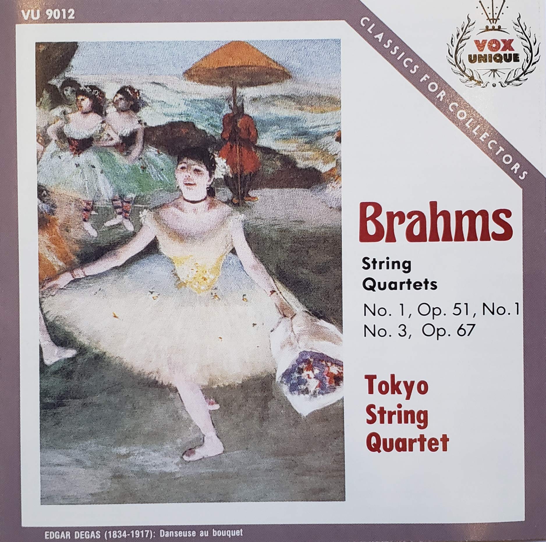 Tokyo String Quartet - Brahms: String Quartets 1 & 3 (CD)