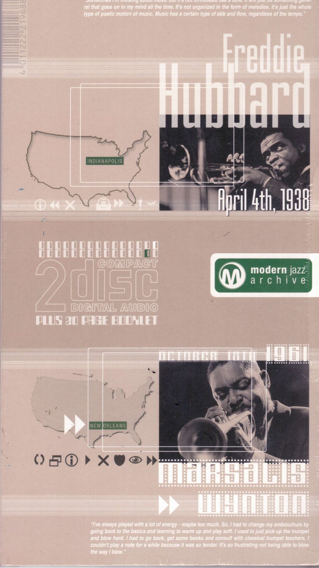 Freddie Hubbard - Modern Jazz Archive (Freddie Hubbard in 1938 & Wynton Marsalis in 1961) (CD)