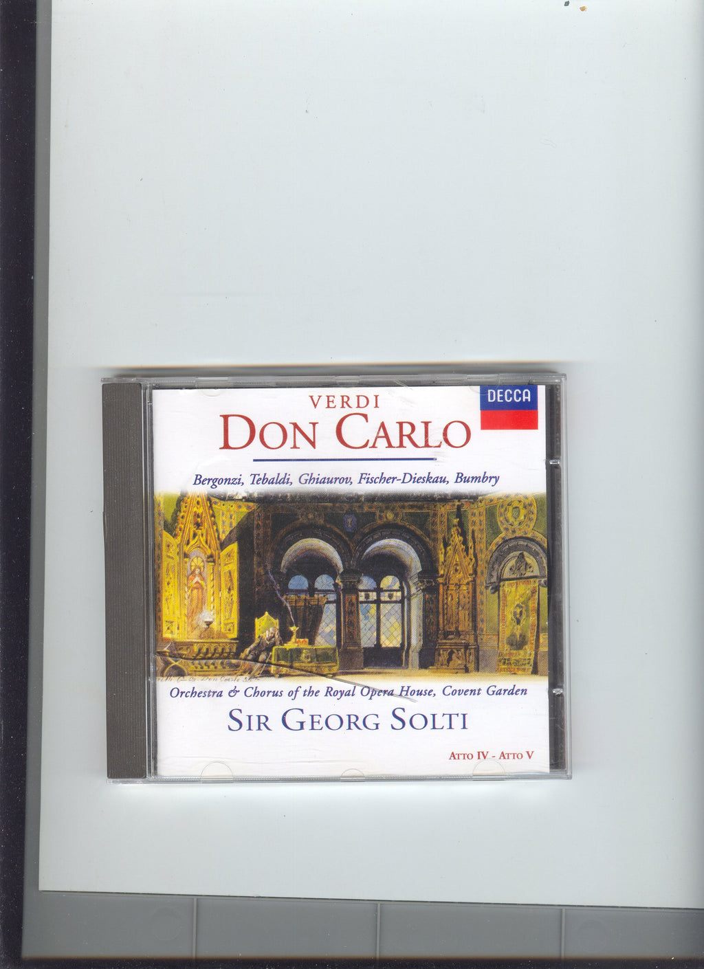 Giuseppe Verdi / Carlo Bergonzi / Renata Tebaldi / Nicolai Ghiaurov / Dietrich Fischer-Dieskau / Grace Bumbry / Orchestra Of The Royal Opera House, Covent Garden / Chorus Of The Royal Opera House, Covent Garden / Georg Solti - Verdi: Don Carlo / Bergonzi
