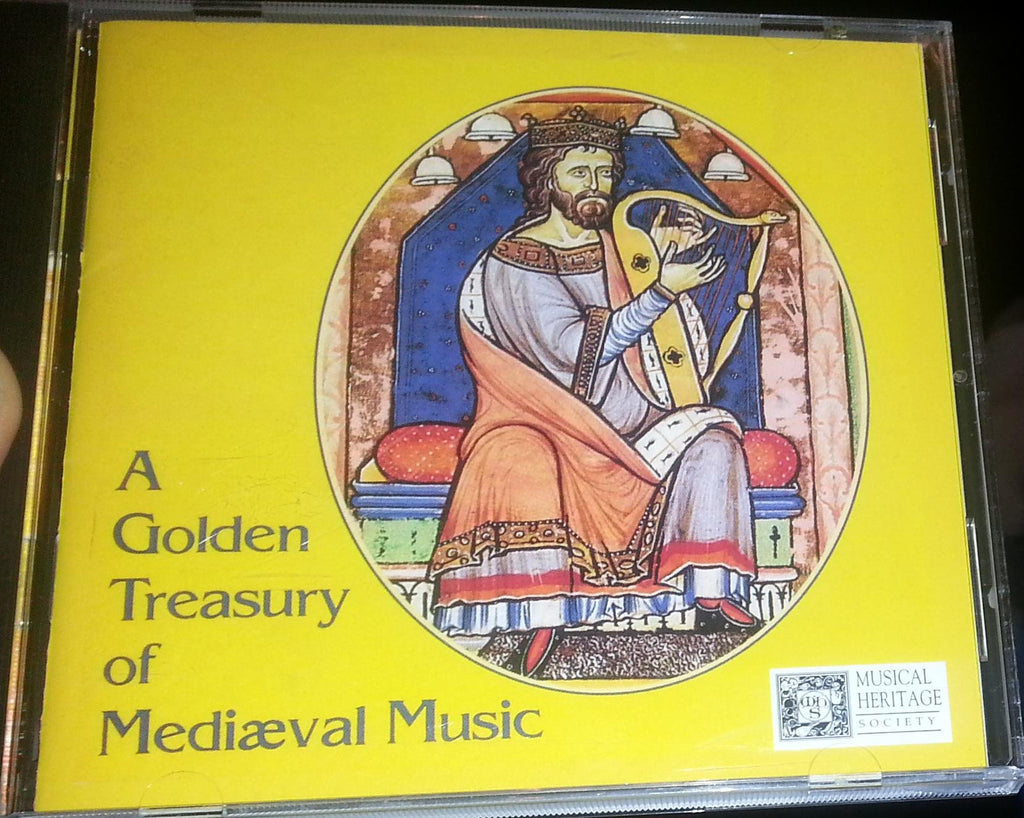Holly Cluett-soprano,Jay Lambie-tenor,Bryan Martin-baritone,Randall Rosenfeld-vielle,gittern,flute,Andrea Budgey-harp - A Golden Treasury of Mediaeval Music (CD)