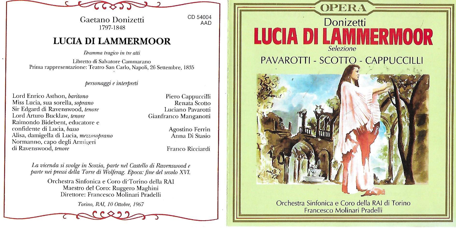 Donizetti Lucia Di Lammermoor Cd Ex/ex (CD)