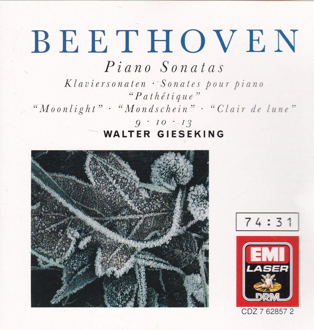 Ludwig van Beethoven / Walter Gieseking - Beethoven Piano Sonatas 8, 9, 10, 13, 14 - Walter Gieseking (EMI) (CD)