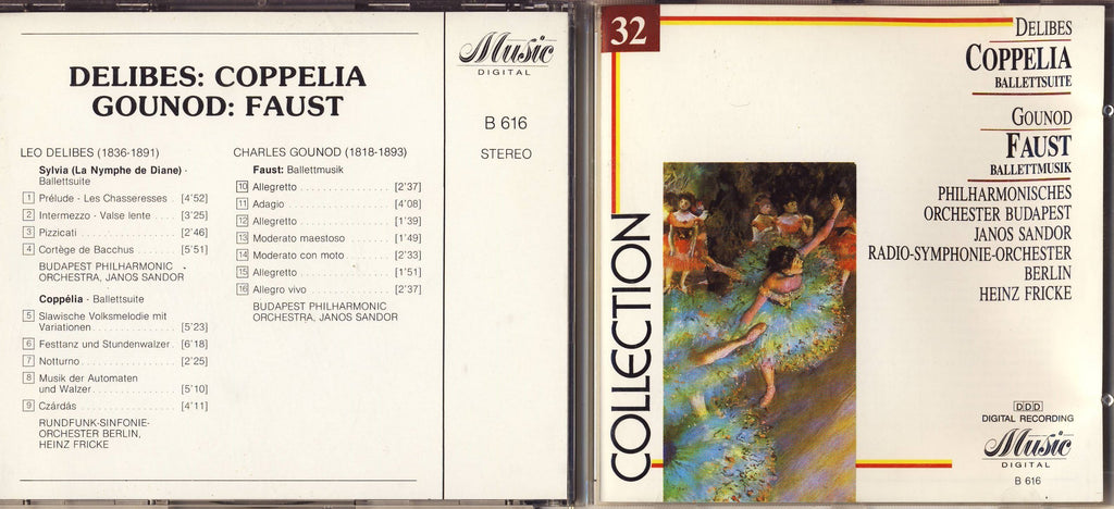Leo Delibes / Charles Gounod / The Budapest Philharmonic Orchestra / Janos Sandor - Coppelia/Faust (CD)