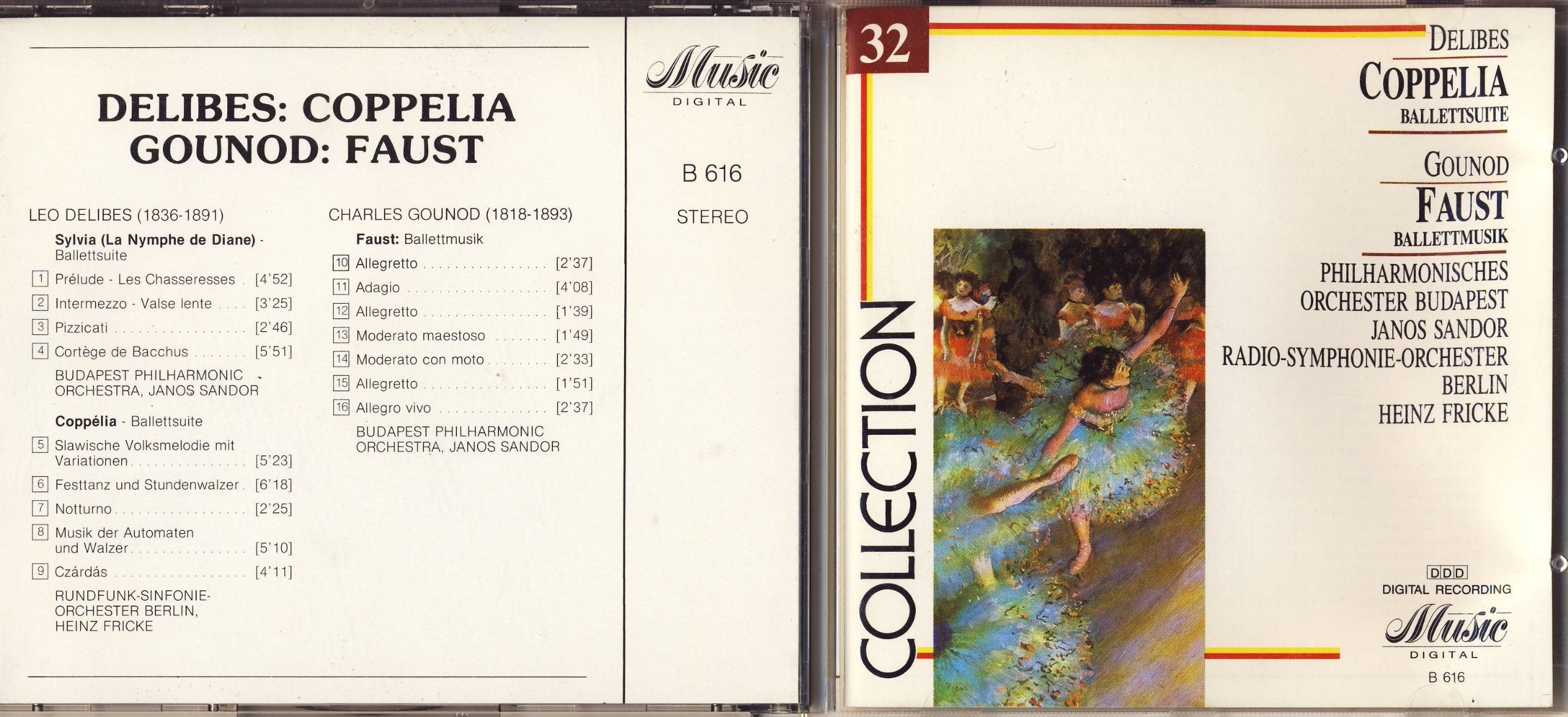 Leo Delibes / Charles Gounod / The Budapest Philharmonic Orchestra / Janos Sandor - Coppelia/Faust (CD)
