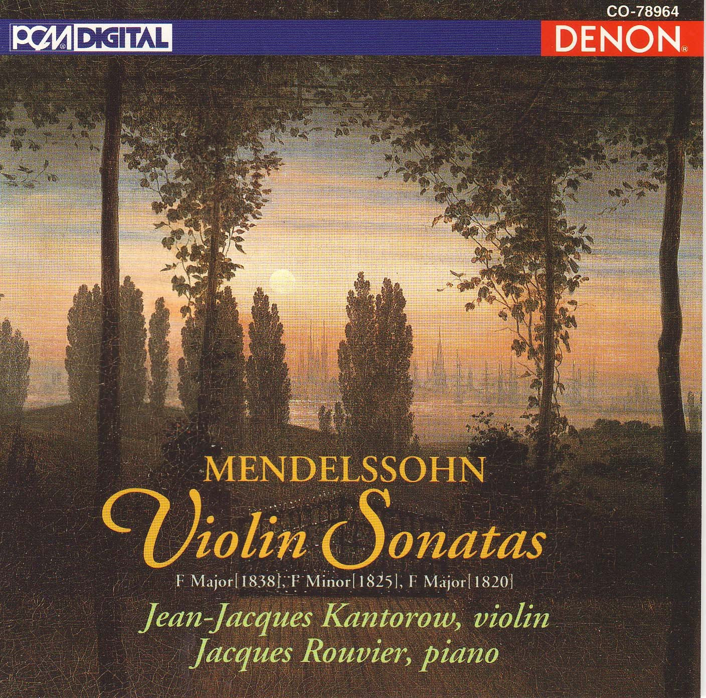 Felix Mendelssohn-Bartholdy / Jean-Jacques Kantorow / Jacques Rouvier - Violin Sonatas (CD)