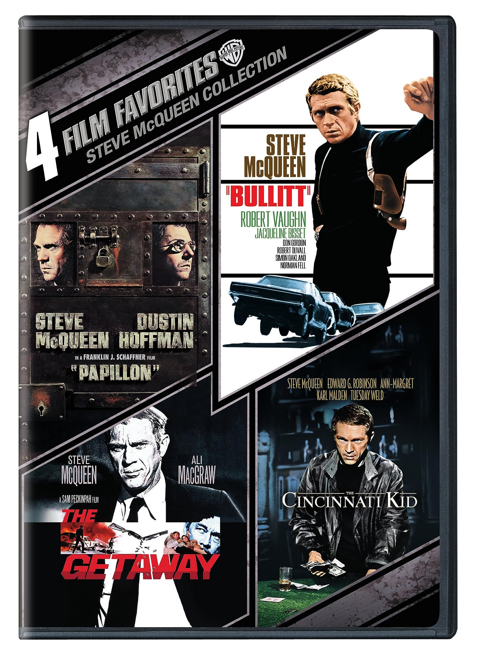4 Film Favorites: Steve McQueen (Bullitt, The Cincinnati Kid, The Getaway: Deluxe Edition, Papillon) (DVD)