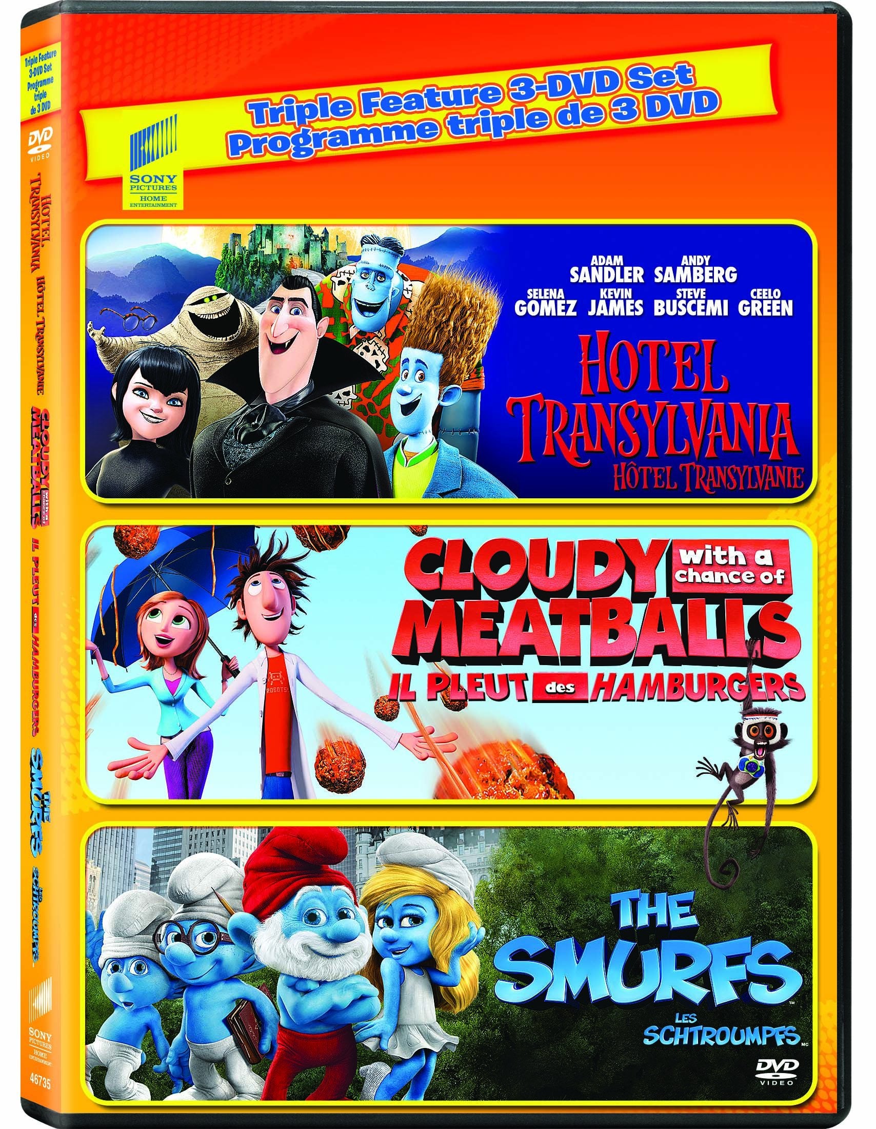 Hotel Transylvania / Cloudy With A Chance Of Meatballs / The Smurfs (Triple Feature) (DVD)