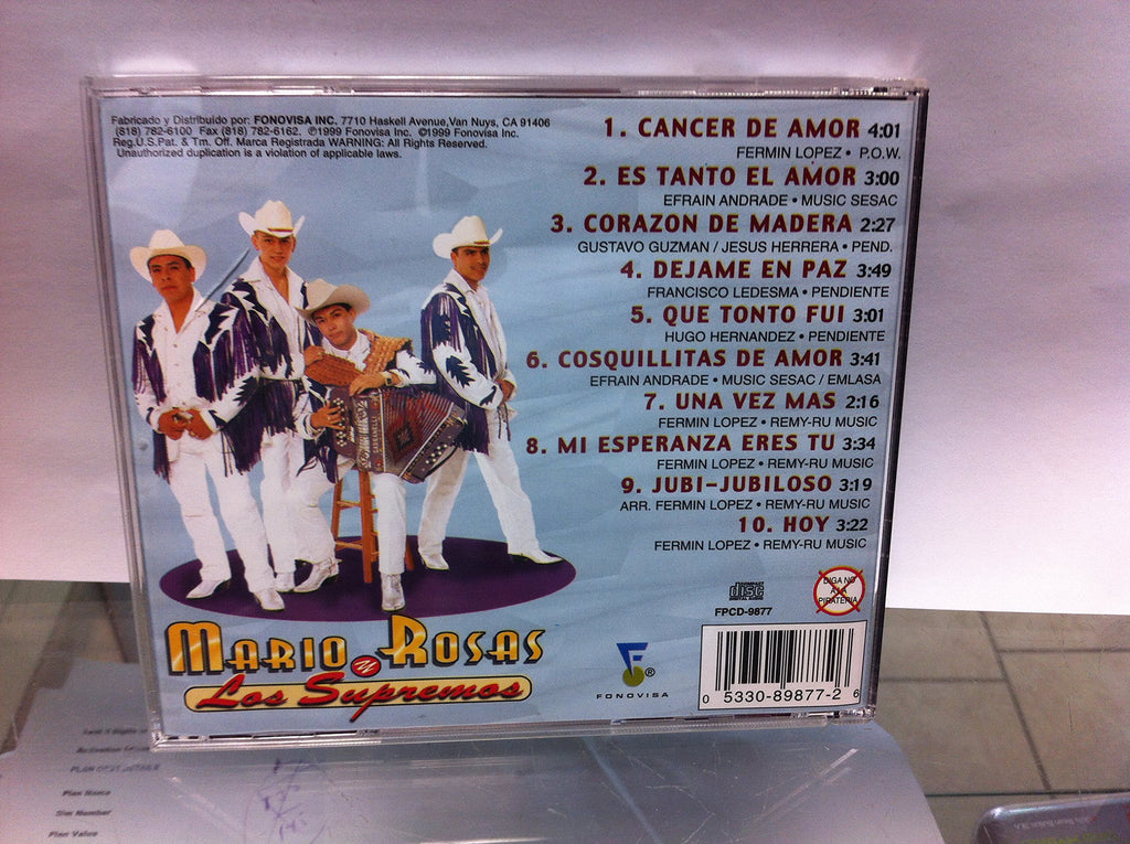 Mario Rosas y Los Supremos - Corazon de Madera (CD)