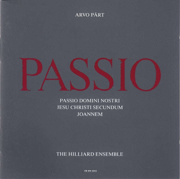 Part - Passio - Arvo Pärt (CD)