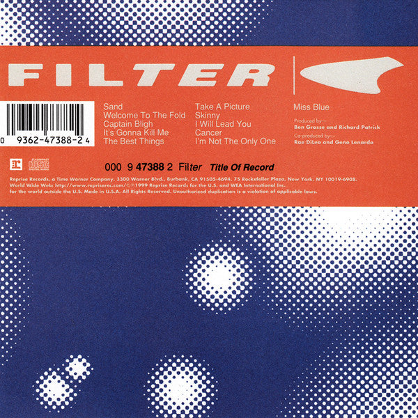 Filter - Something in Red (CD)