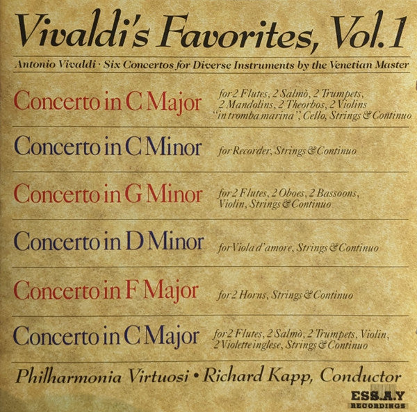 Vivaldi - Vivaldi's Favorites, Vol. 1 (CD)
