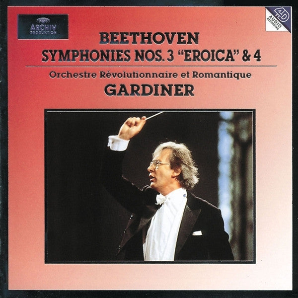 Ludwig van Beethoven / Orchestre Revolutionnaire Et Romantique / John Eliot Gardiner - Beethoven;Symphonies 3 & 4 (CD)