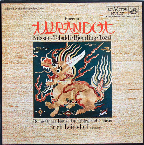 Giacomo Puccini / Birgit Nilsson / Renata Tebaldi / Jussi Bjorling / Erich Leinsdorf - Turandot (CD)