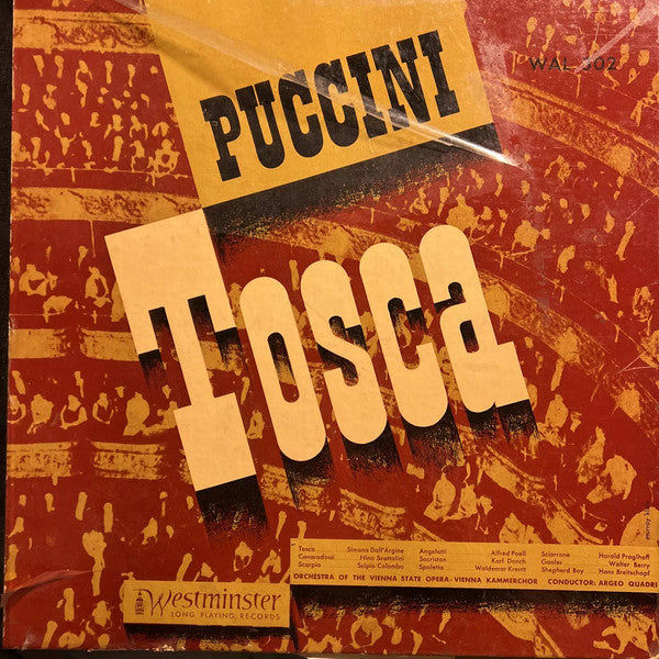 Giacomo Puccini / Simona Dall'Argine / Nino Scattolini / Scipio Colombo / Alfred Poell / Orchester Der Wiener Staatsoper / Wiener Kammerchor / Argeo Quadri - Tosca (CD)