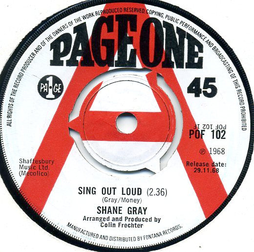 Shane Gray - Sing Out Loud (CD)
