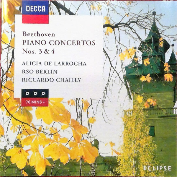 Ludwig van Beethoven / Alicia De Larrocha / Radio-Symphonie-Orchester Berlin / Riccardo Chailly - Beethoven: Piano Concertos Nos. 3 and 4 (CD)